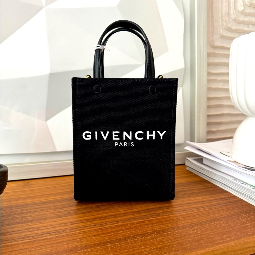 Givenchy Mini G-Tote Vertical Canvas Tote Bag